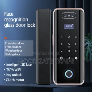 Smart Glass Door Lock – Face Recognition Fingerprint Wifi Tuya