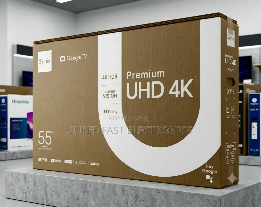 Syinix 55 Inch Tv Premium Uhd Google Tv – Smart Entertainment
