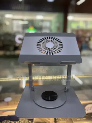 Folding and 360-Degree Rotating Notebook Stand With Fan