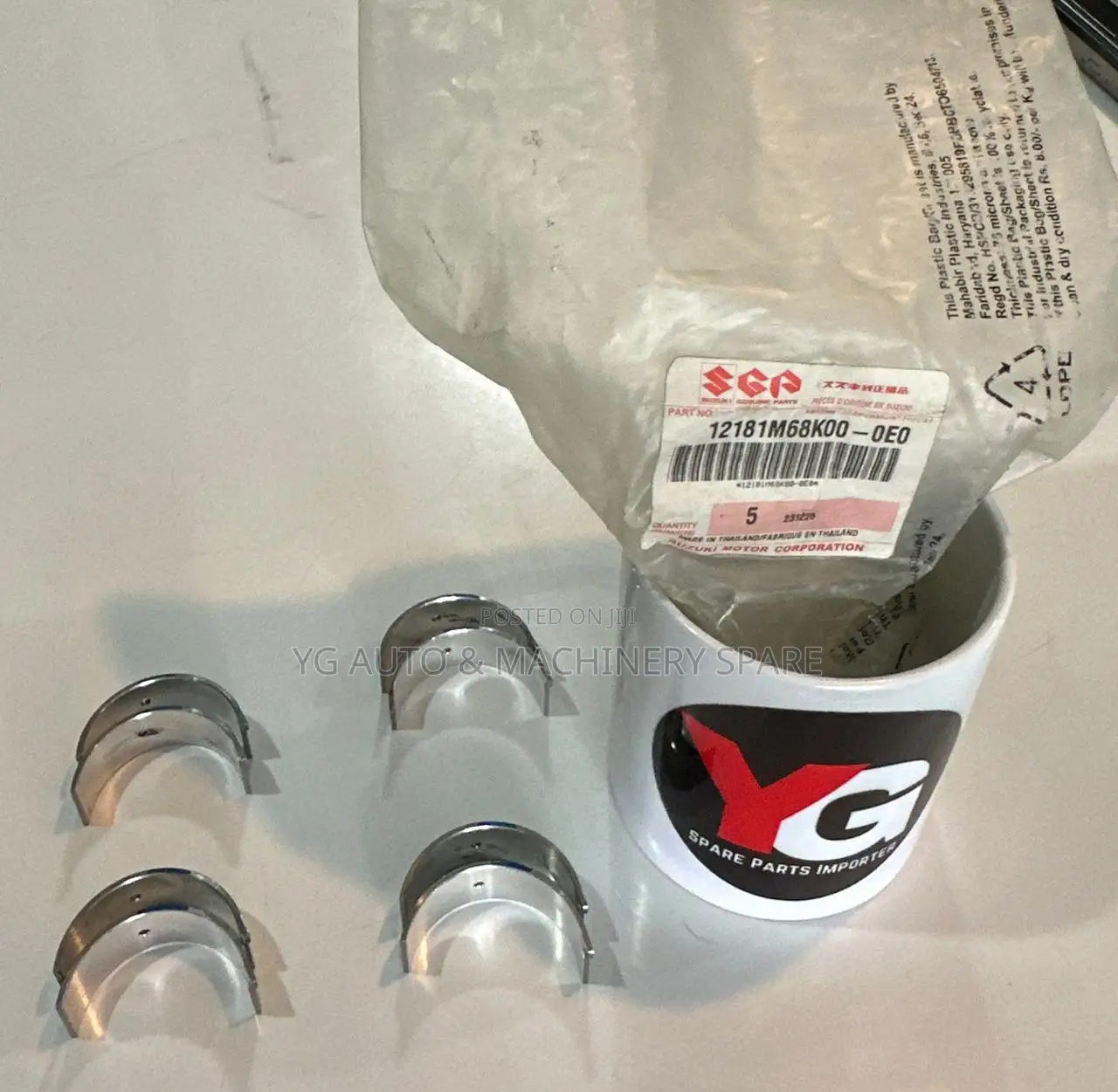 Suzuki Dzire Original SGP STD Con Rod Bearing Part Number 12181m68k00