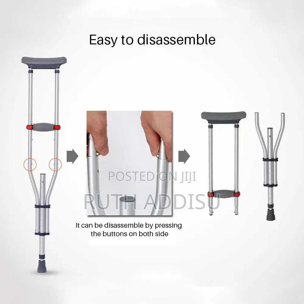 Replacement Crutches Accessories 8pcs, Comfortable Gray Rubber Pads