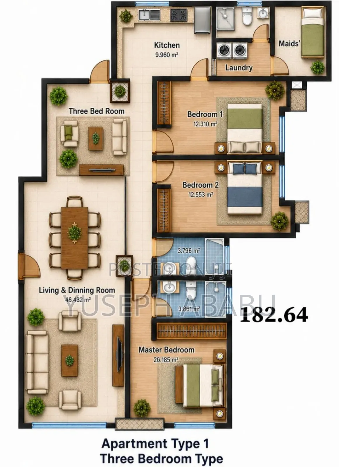 3bdrm Apartment in Summer Real Estate, Kirkos for sale