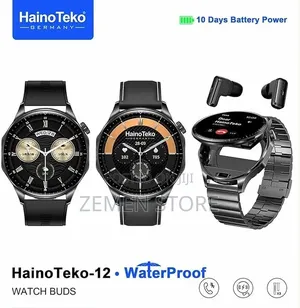 Haino Teko T12 Smart Watch Buds 2-in-1 ሃይኖ ቴኮ ስማርት ሰዓት እና ኤርፎን