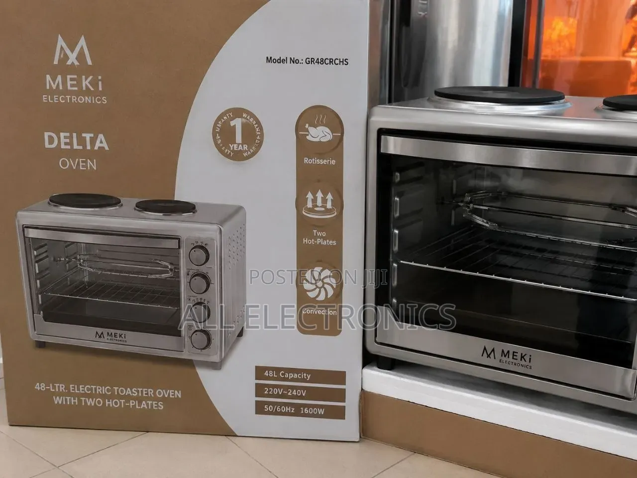 Delta 48-Litre Electric Toaster With Hot Plate Oven