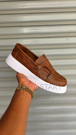 Chekich Brwon Color Leather Flat Sneakers for Man's Made in Turkey
