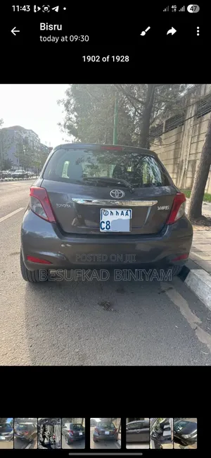 Toyota Yaris 2012 Gray
