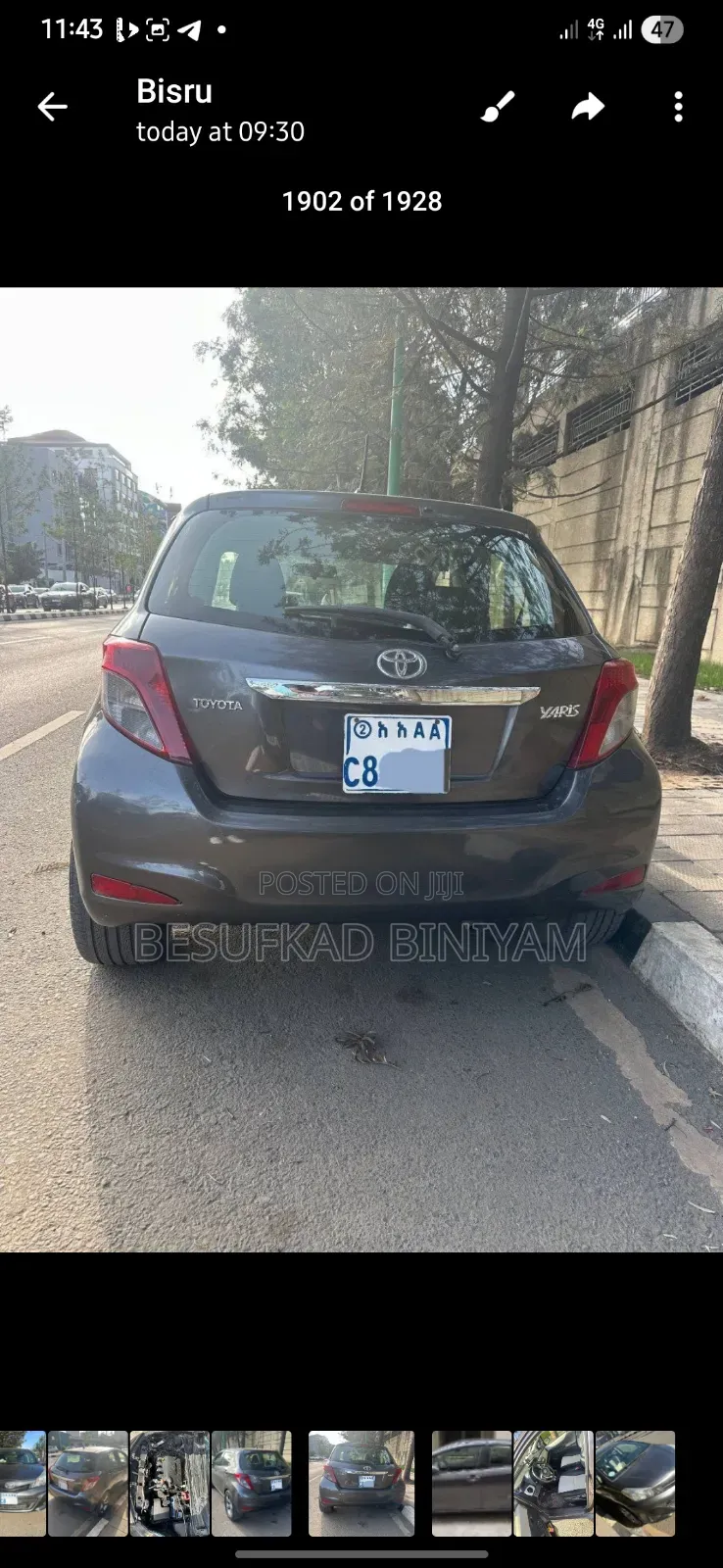 Toyota Yaris 2012 Gray
