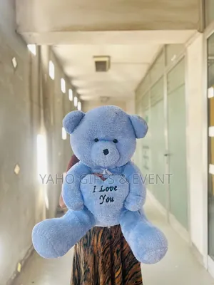 Blue Medium I Love You Teddy