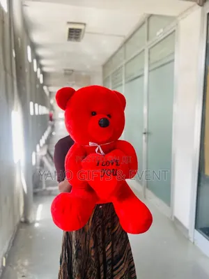 Red I Love You Teddy