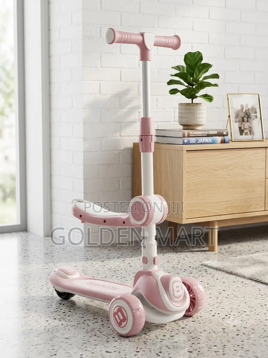 Convertible 3-wheel Kids Scooter With Seat -
