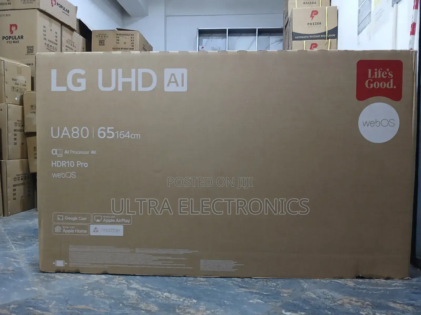 Lg Uhd Ai 65-Inch Smart Television, Likely Model Ua80 or Similar,