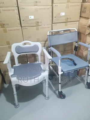 Shower and Popo Chair Medical With Movment Quality Grey Chair