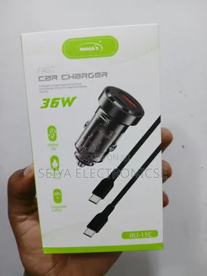 Rugga's Ru-15c Fast Car Charger Featuring a Transparent Casing Design.