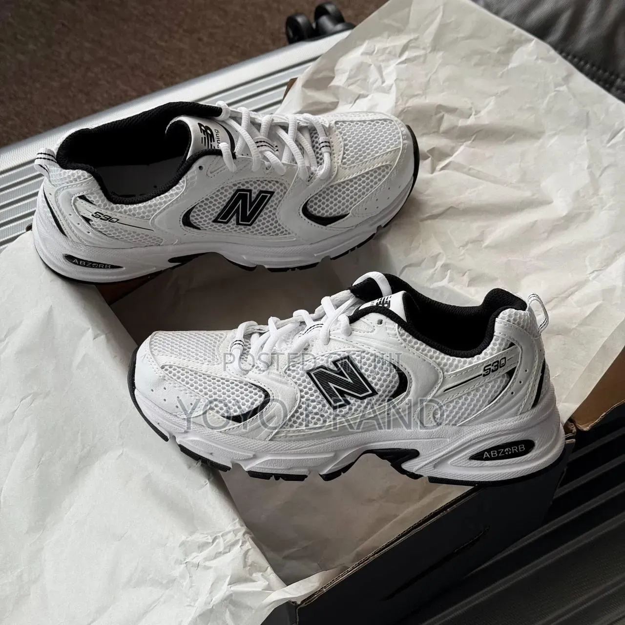New Balance 530 Sneakers White/Black Unisex Fashion Shoes