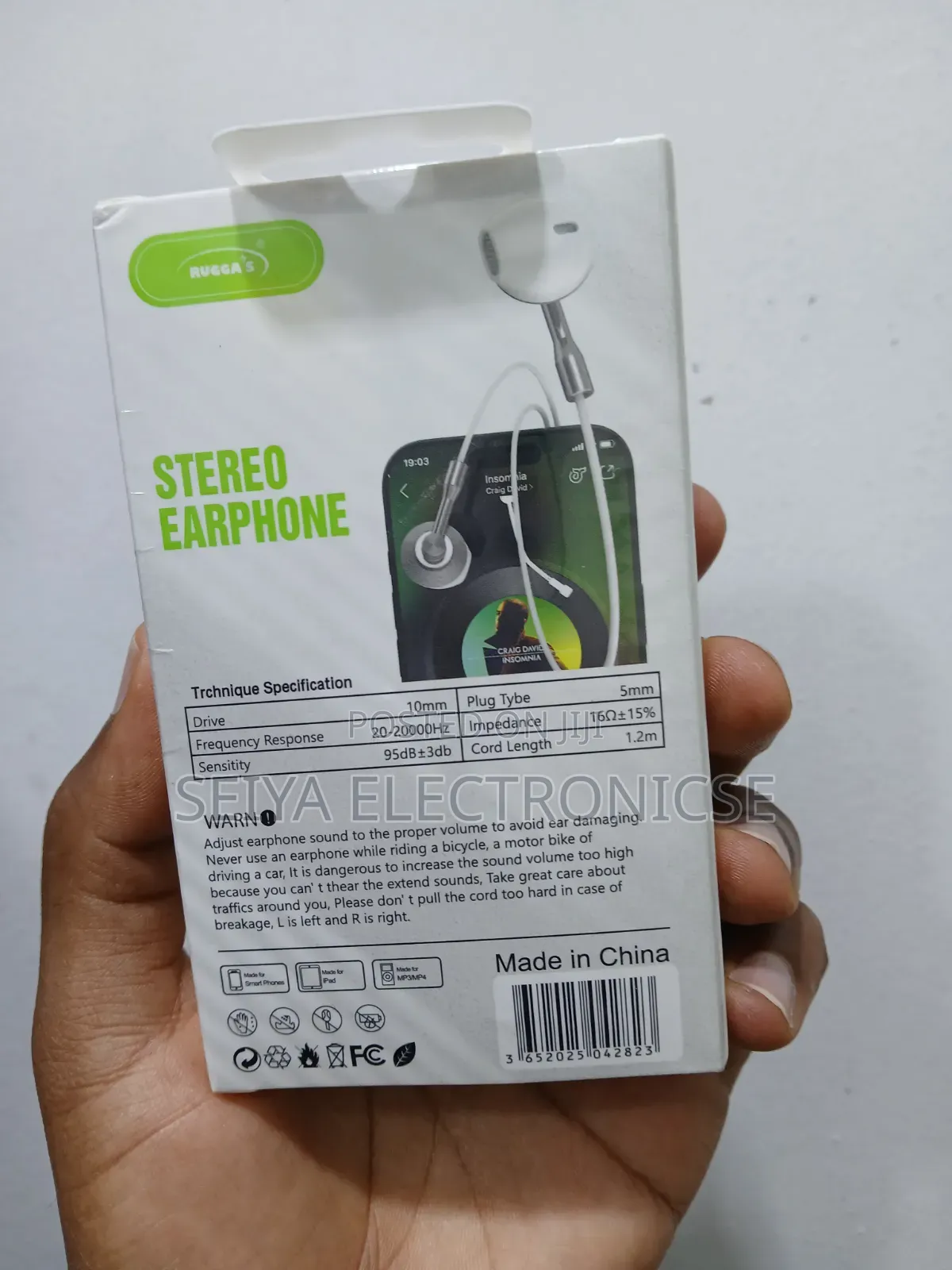 Rugga's Tc-226 Stereo Earphone Designed With a Type-C Connector.