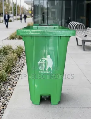 Garbage 20l Modern Green Public Trash Bin – Outdoor Waste Solution