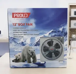 Proud 12-Inch Box Fan – Compact Cooling Power