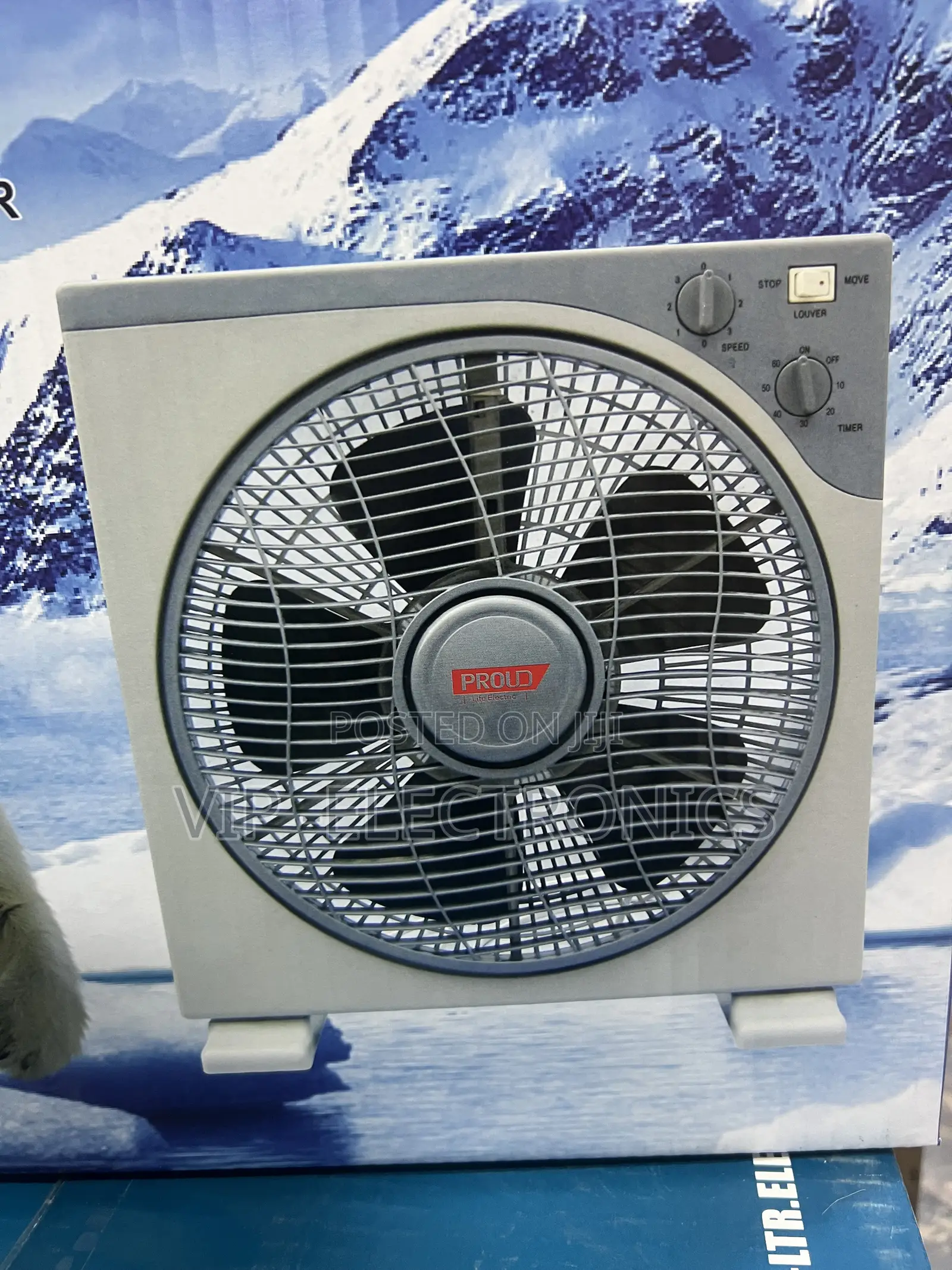 Proud 12-Inch Box Fan – Compact Cooling Power