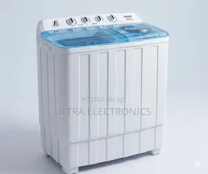 Javor White Twin-Tub Semi-Automatic Washing Machine With Blue Lid