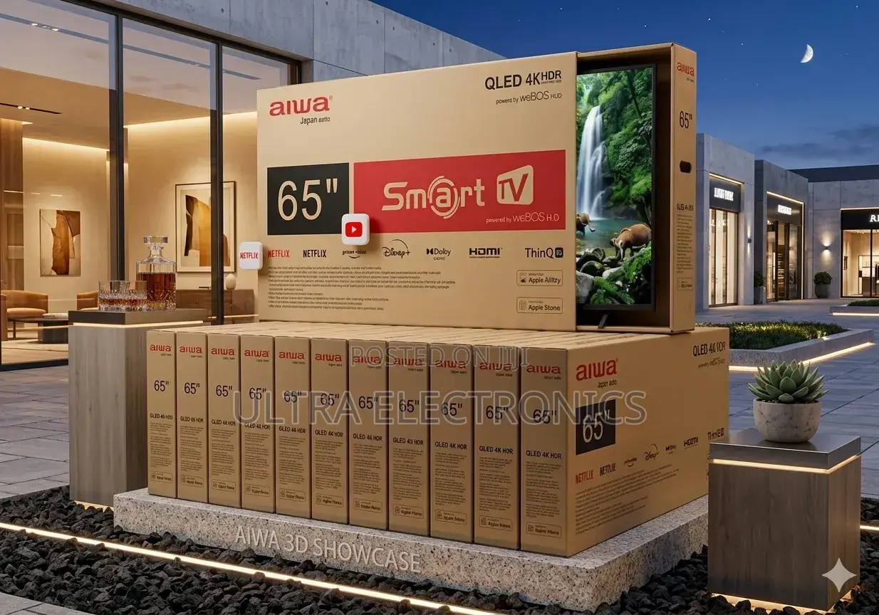 Aiwa 75-Inch Qled Smart Tv Powered by Webos Hub. Features Qled