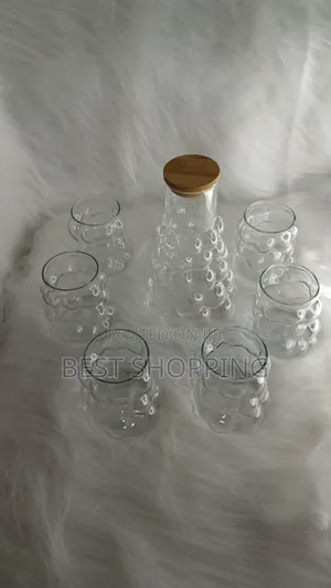 Luxurious Glassware Set 7 Pc የዉሃ ብርጭቆ ሴት