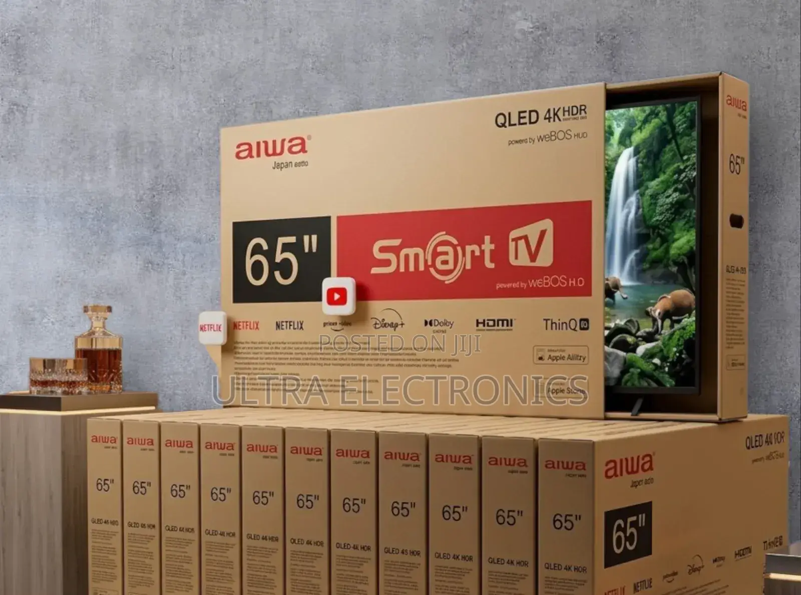 Aiwa 75-Inch Qled Smart Tv Powered by Webos Hub. Features Qled