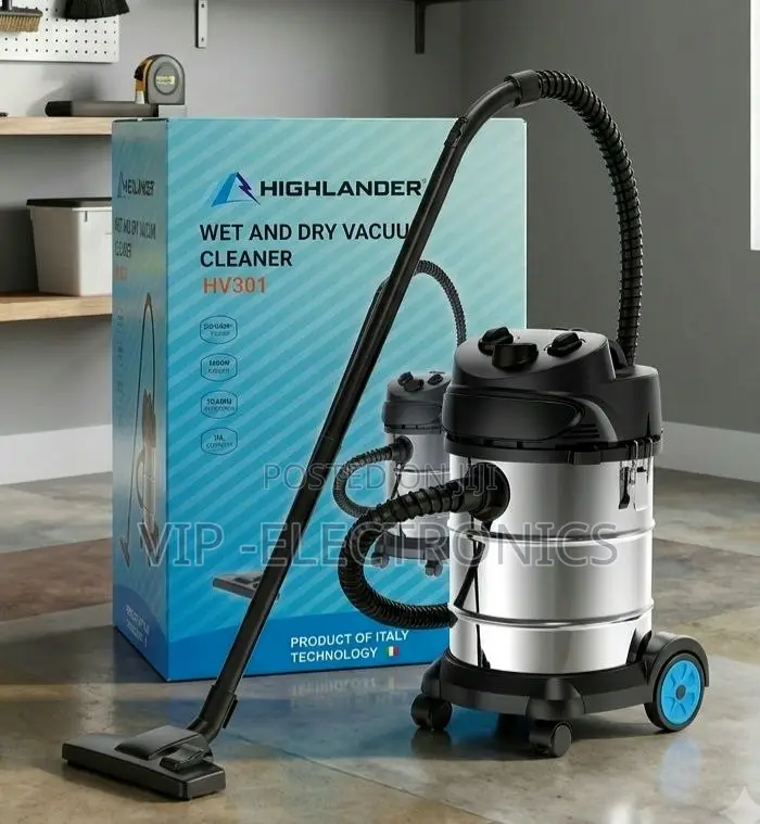 Highlander 30l Vacuum Cleaner 1400w Heavy-Duty Wet Dry Cleaner