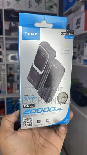 20000mah Tmax Power Bank | 22.5w Fast Charge | Type-C iPhone Cables