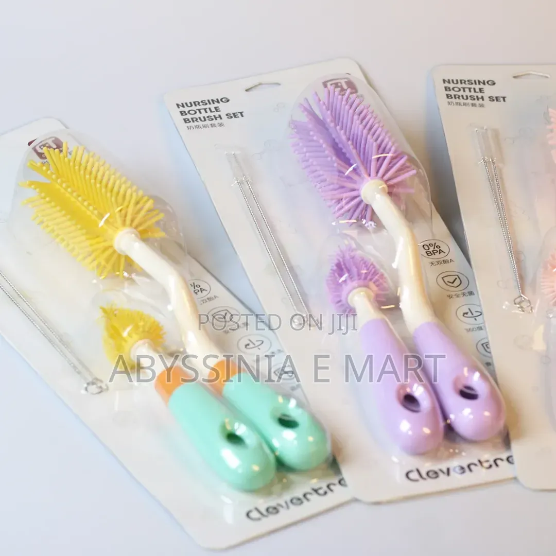 3-in-1 Silicone Baby Bottle Brush Set