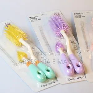 3-in-1 Silicone Baby Bottle Brush Set