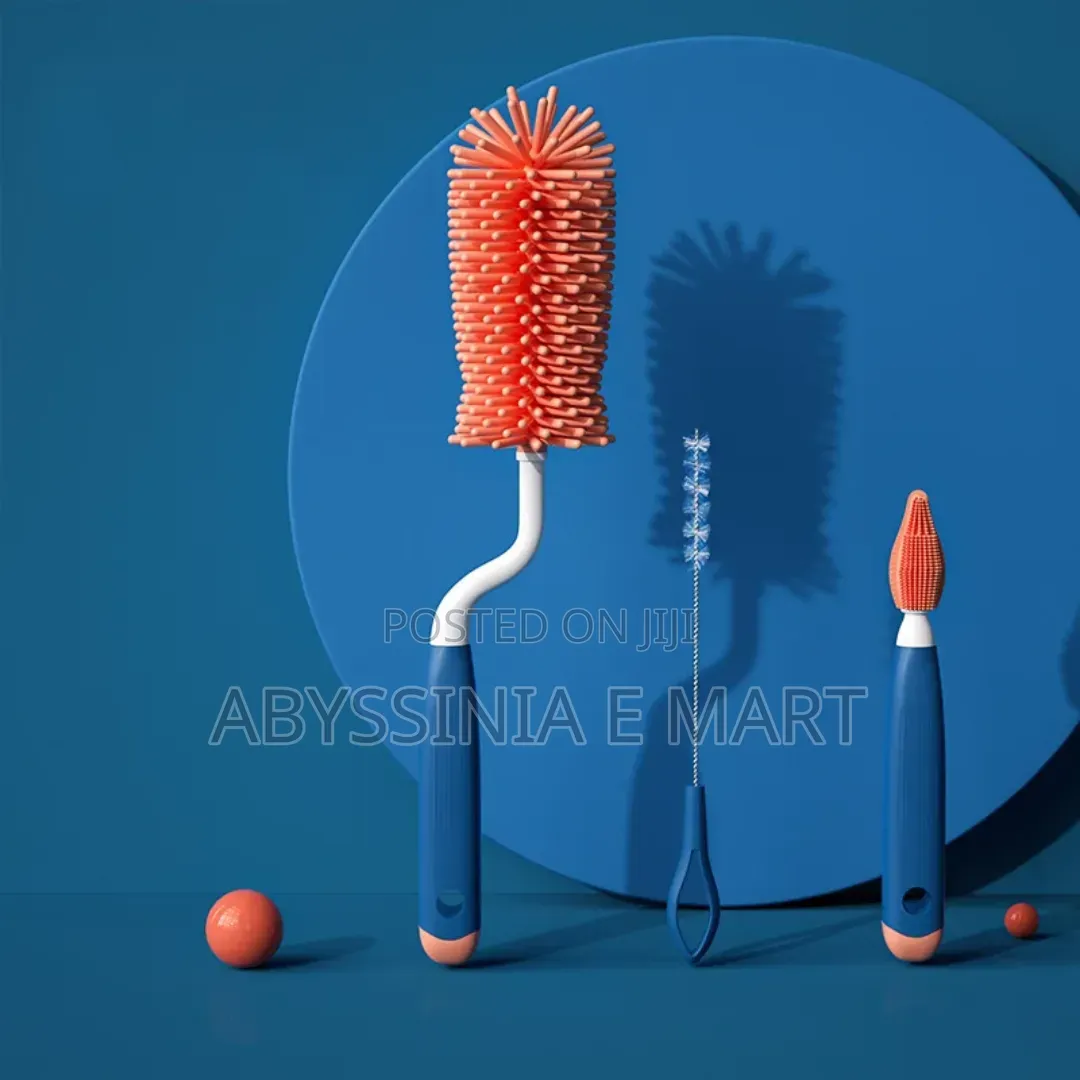 3-in-1 Silicone Baby Bottle Brush Set
