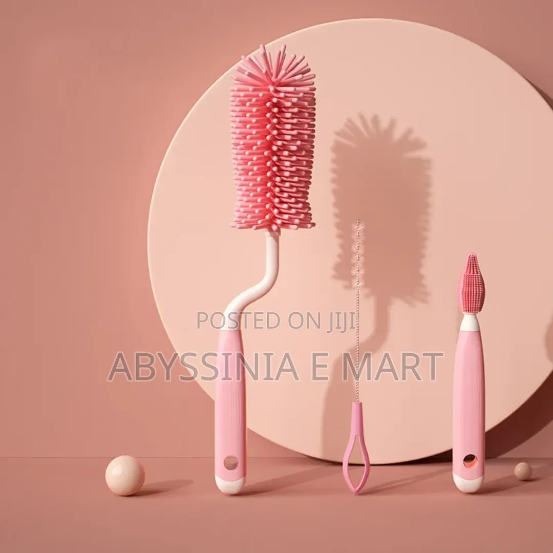 3-in-1 Silicone Baby Bottle Brush Set