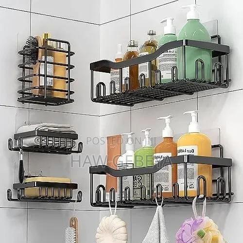 5pcs Stainless Steel Organizing Storage Rack