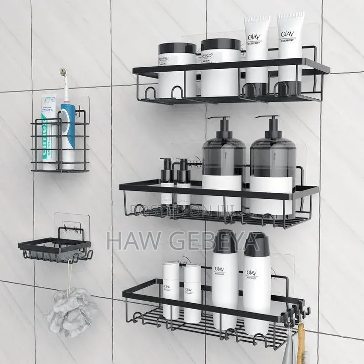 5pcs Stainless Steel Organizing Storage Rack