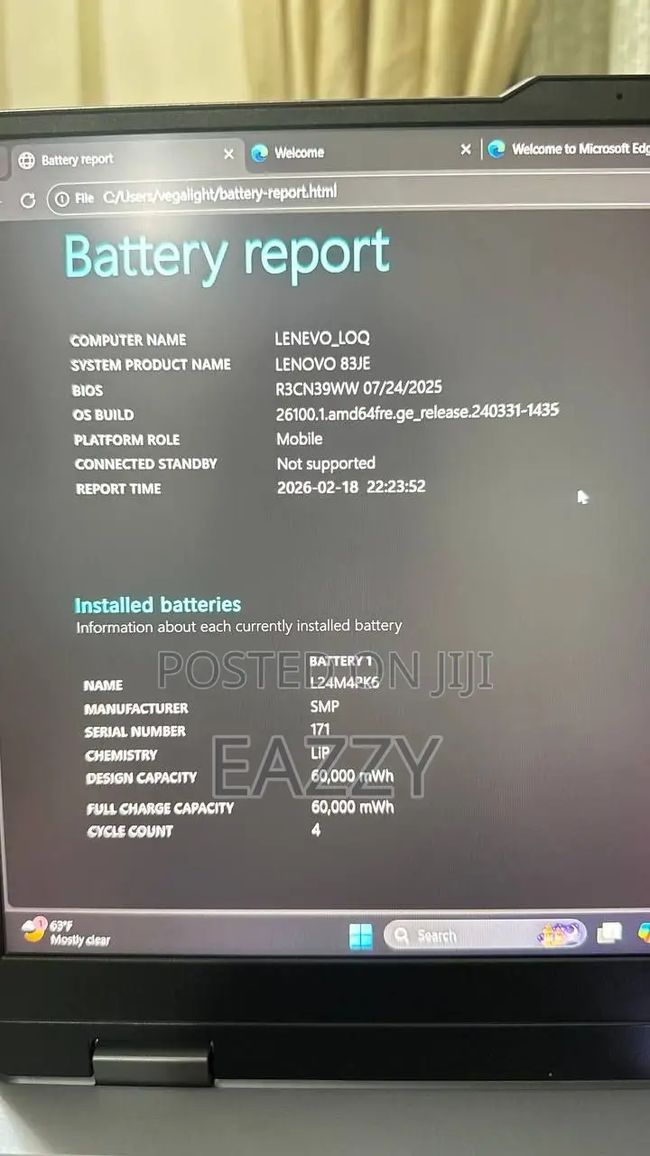 New Laptop Lenovo LOQ 15AHP10 16GB Intel Core i5 SSD 1T