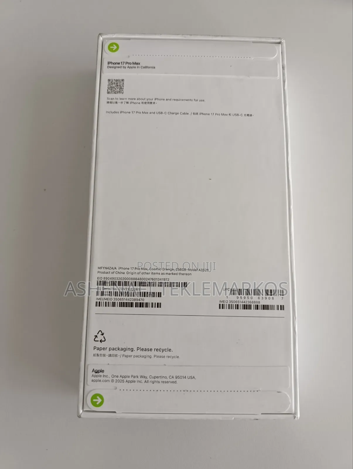 New Apple iPhone 17 Pro Max 256 GB
