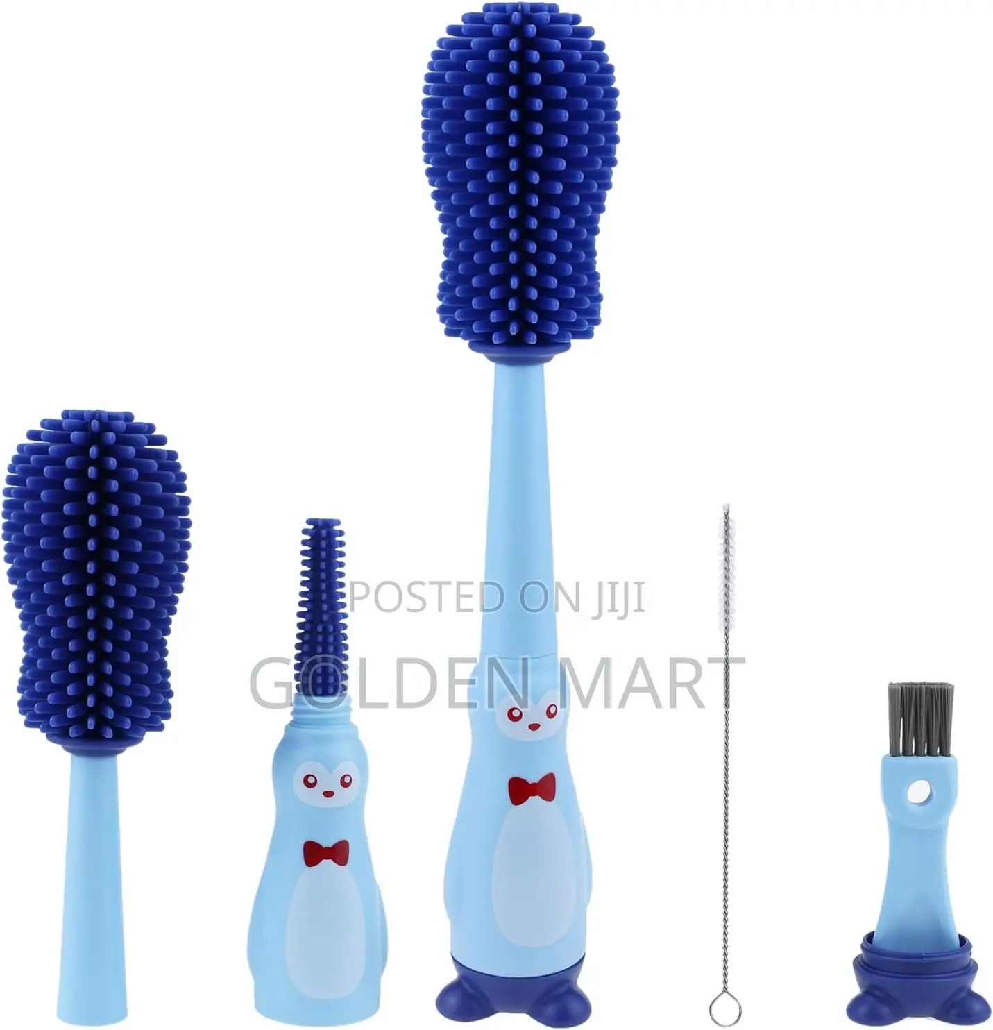 Premium 4-in-1 Silicone Baby Bottle Brush Set