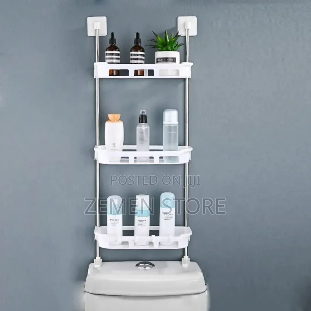 Over-the-Toilet Bathroom Storage Rack Space-Saving Organizer