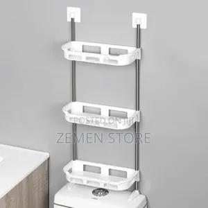 Over-the-Toilet Bathroom Storage Rack Space-Saving Organizer