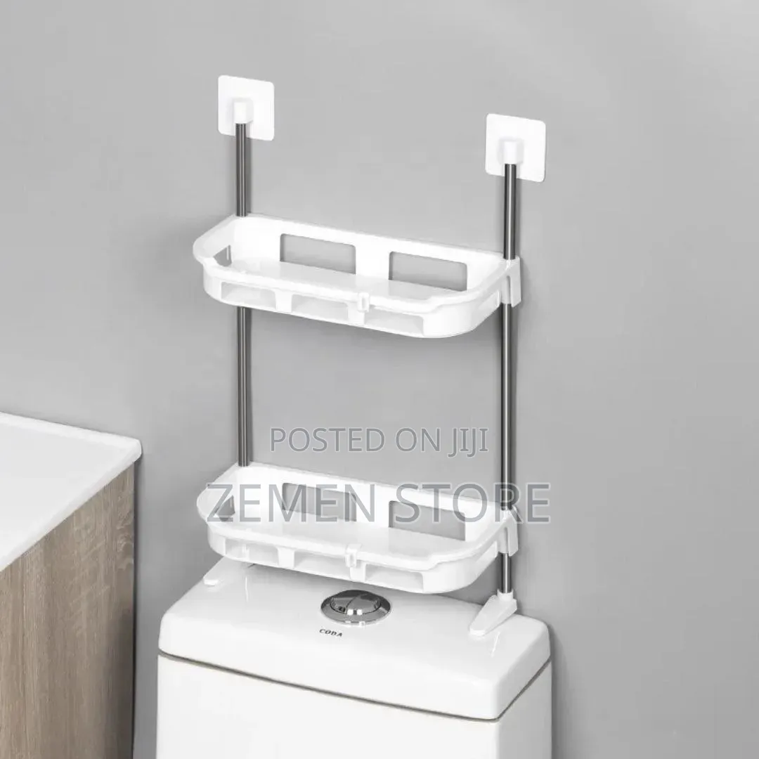 Over-the-Toilet Bathroom Storage Rack Space-Saving Organizer