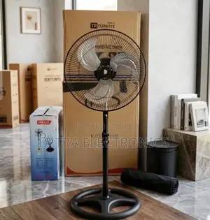 Proud 18-Inch Standing Fan Features a Sturdy a Metallic Mesh Grille