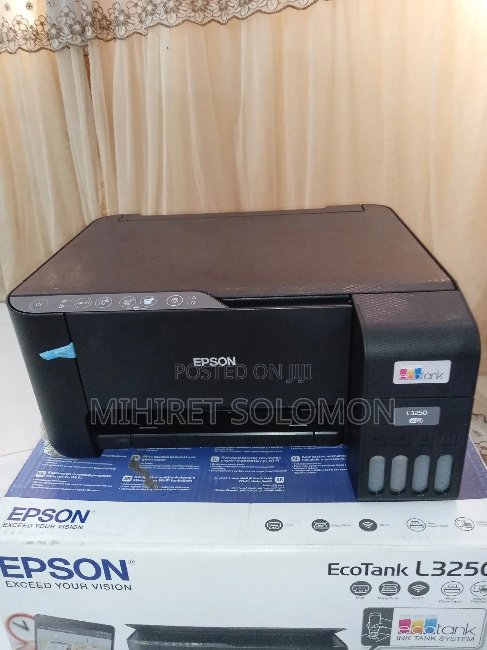 Epson Ecotank L3250 Wi-Fi All-in-One Printer | Print, Scan Copy