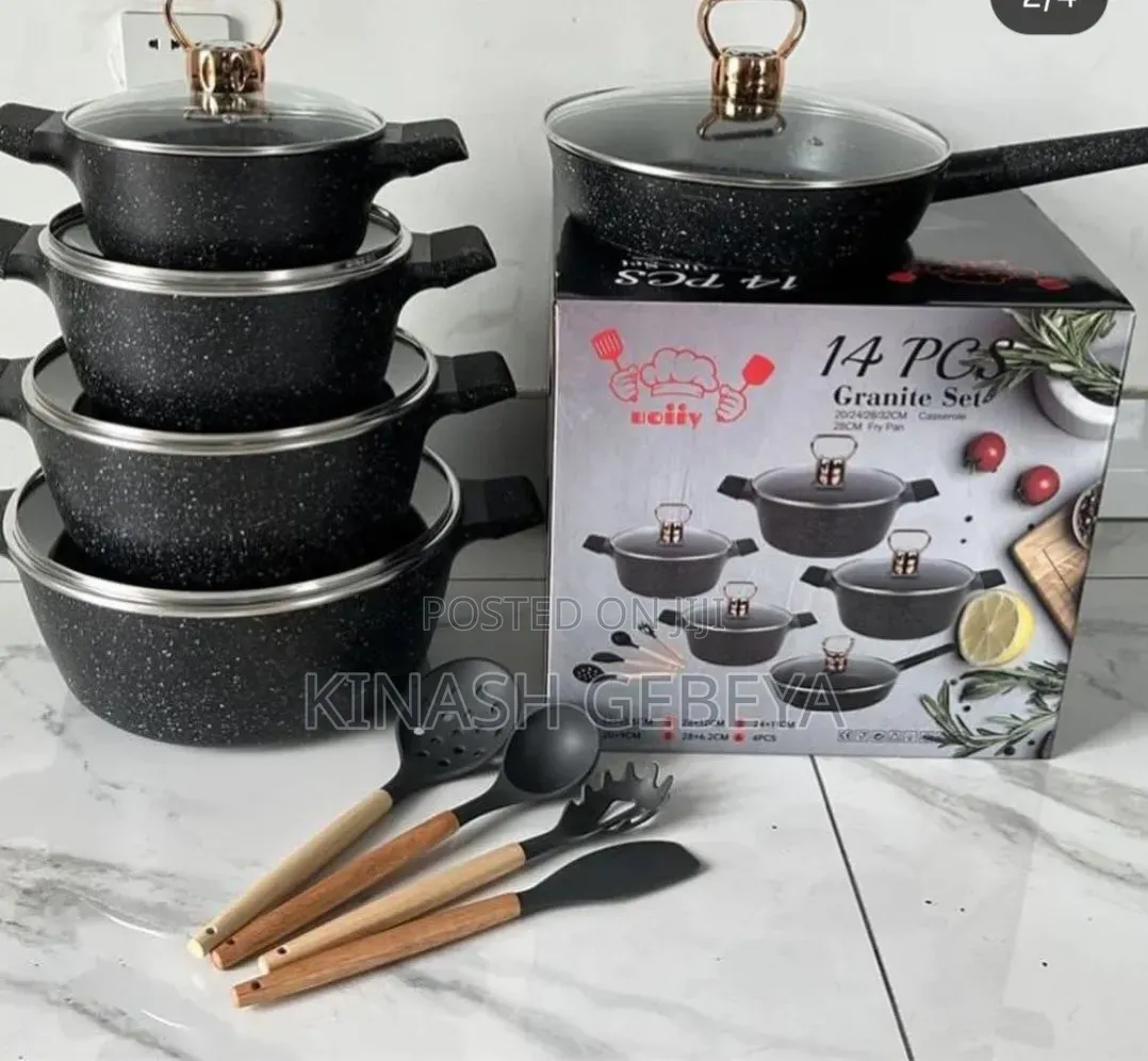 Vmigo 14pcs Granite Cookware Set