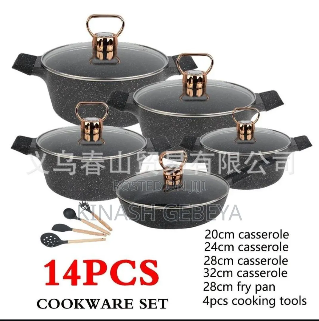 Vmigo 14pcs Granite Cookware Set