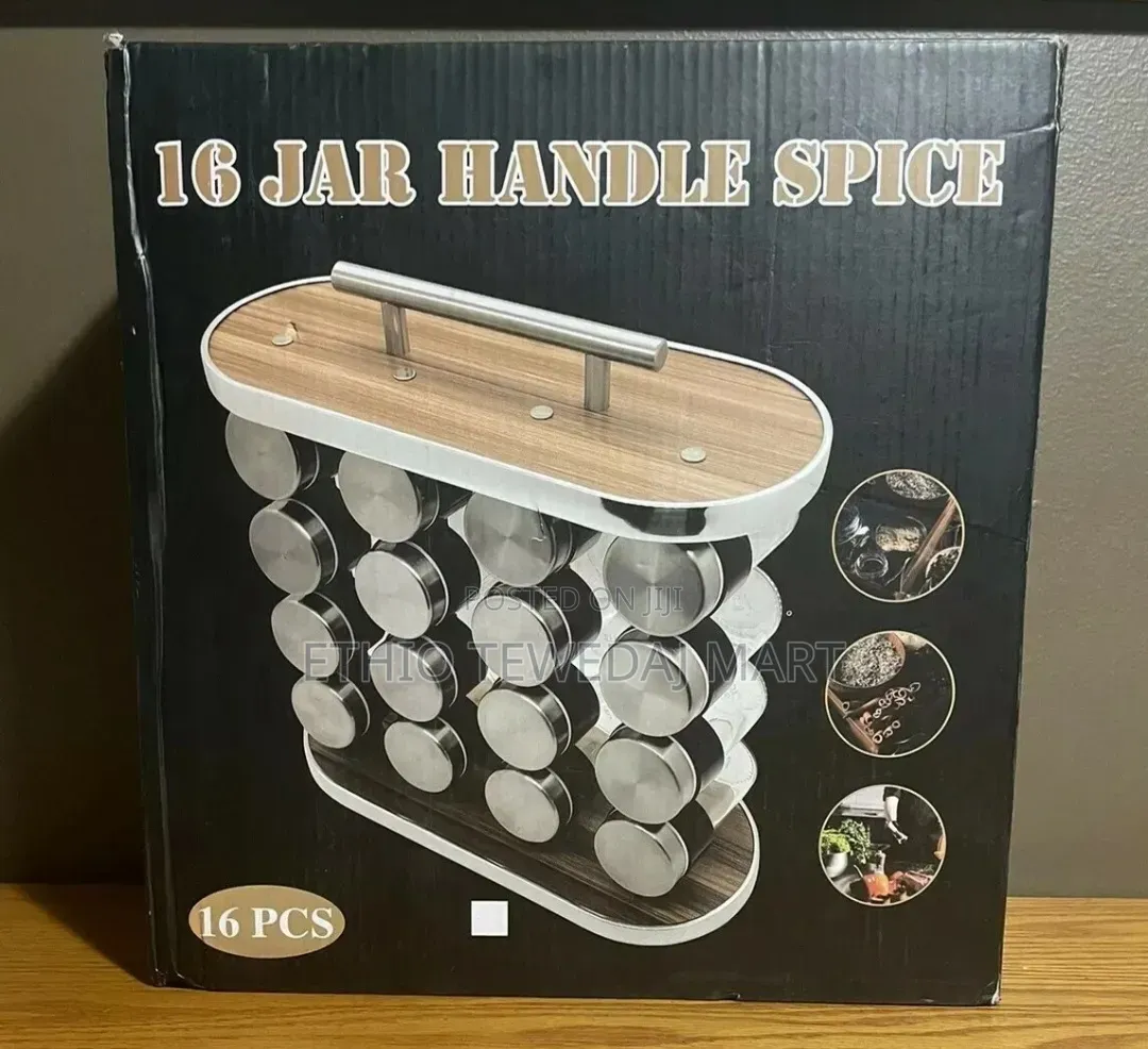 Spice Rack Organizer 16 Jars for Kitchen Cabinet Seasoning Storage