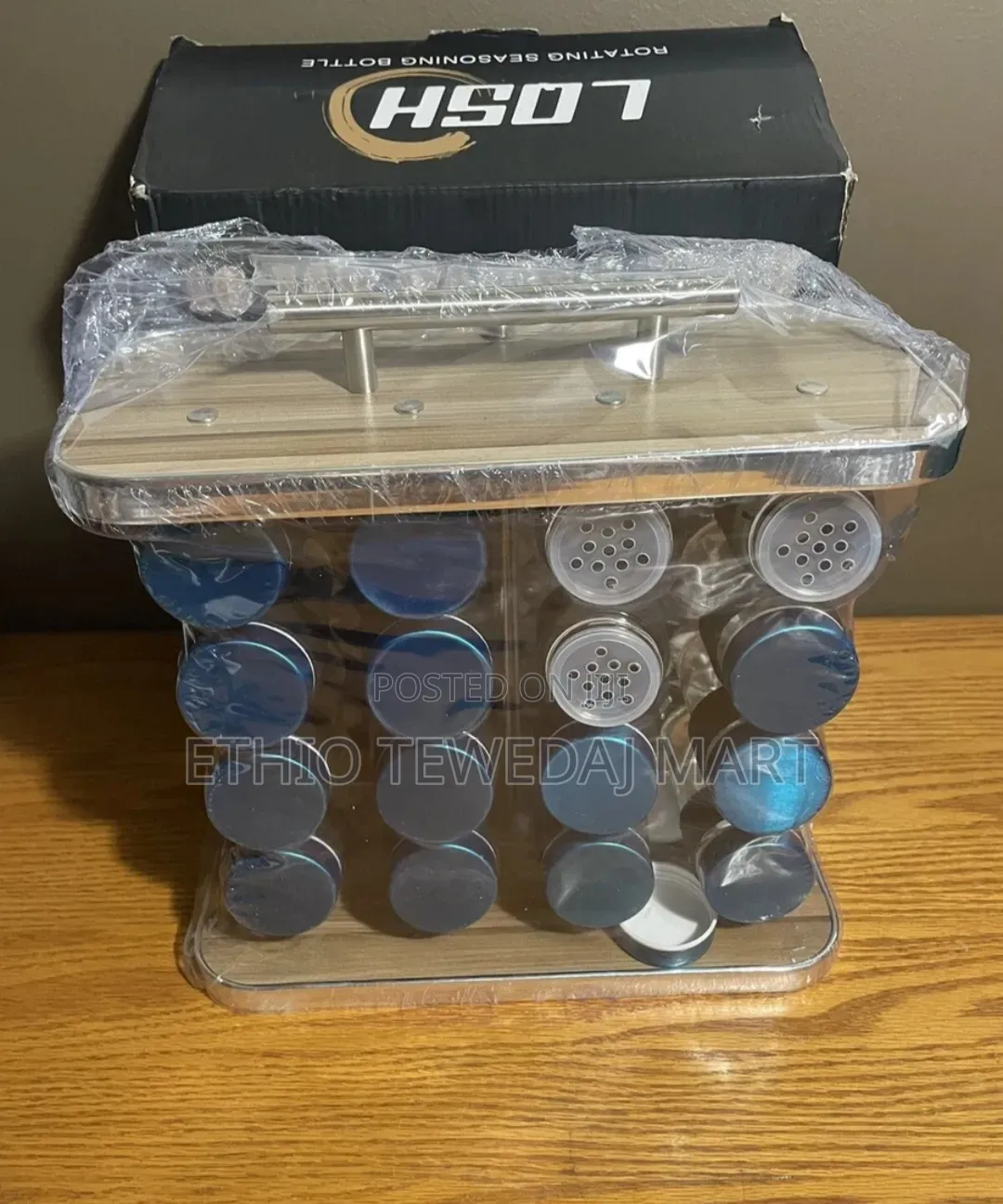 Spice Rack Organizer 16 Jars for Kitchen Cabinet Seasoning Storage