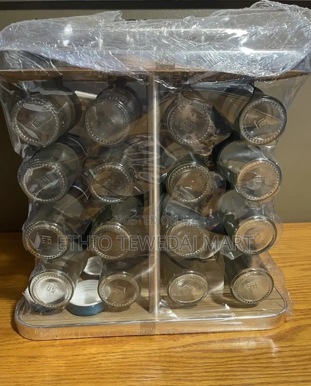 Spice Rack Organizer 16 Jars for Kitchen Cabinet Seasoning Storage