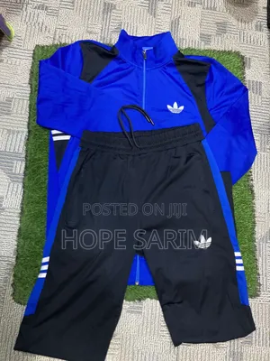 Adidas Royal Blue Black Tracksuit Set