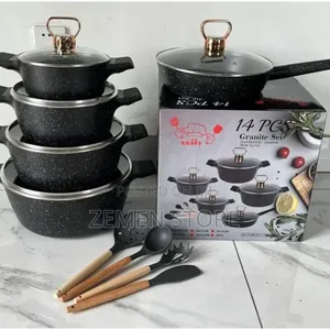 Vmigo Uoiiy 14 Pcs Non-stick Granite Cookware Set – Brand New