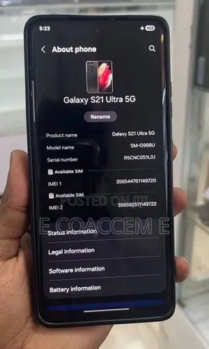 New Samsung Galaxy S21 Ultra 5G 256 GB